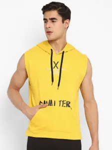 OFF LIMITS Men Yellow Printed Hooded Sweatshirt