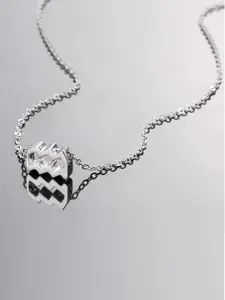 Young & Forever Brass Silver-Plated Necklace