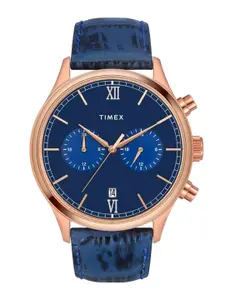 Timex Men Leather Textured Straps Analogue Watch