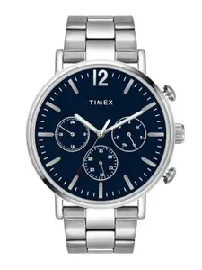 Timex Men Brass Dial & Stainless Steel Bracelet Style Straps Analogue Watch TWEG20011