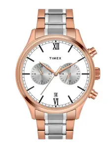 Timex Men Dial & Stainless Steel Bracelet Style Straps Analogue Watch TWEG19810