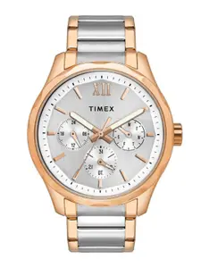 Timex Men Brass Stainless Steel Bracelet Style Straps Analogue Watch TW0TG7618