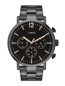 Timex Men Brass Dial & Stainless Steel Bracelet Style Straps Analogue Watch TWEG20010