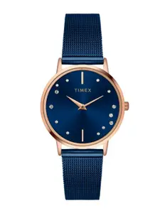 Timex Women Stainless Steel Bracelet Style Straps Analogue Watch TWEL15604