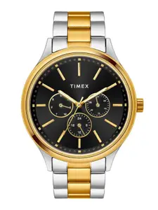 Timex Men Brass Dial & Stainless Steel Bracelet Style Straps Analogue Watch TWEG18425