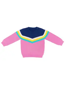 H By Hamleys Boys Colourblocked Cotton Pullover Sweater