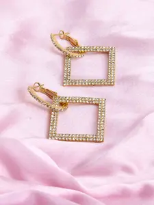 Kazo Gold-Plated Contemporary Drop Earrings