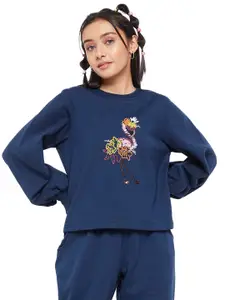 Antheaa Girls Embroidered Sweatshirt