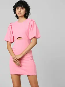 ONLY Puff Sleeves Sheath Mini Dress