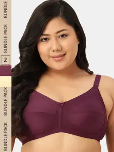 Leading Lady Pack of 2 Non Padded Non Wired T-Shirt Bra