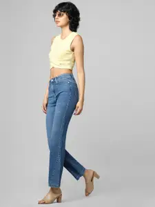 ONLY Women Flared High-Rise Clean Look Cotton Jeans