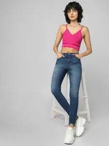 ONLY Women Skinny Fit Light Fade Cotton Jeans