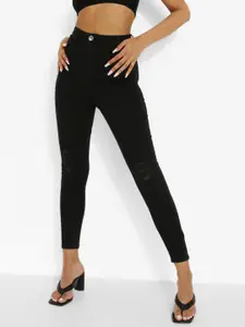 Boohoo Women Cotton Low Distress Stretchable Jeans