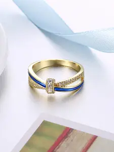 Yellow Chimes Women Artificial Stone Studded Alloy Finger Ring