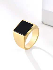 Yellow Chimes Men Gold-Plated Finger Ring