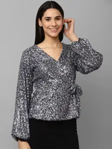 Allen Solly Woman Embellished Wrap Top