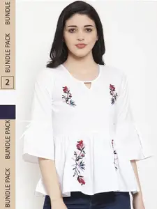 ROOPWATI FASHION Pack Of 2 Floral Printed Top