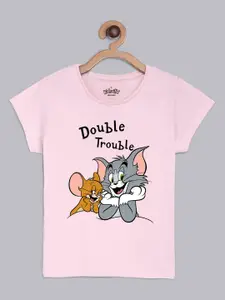 Kids Ville Girls Tom & Jerry Printed Tshirt