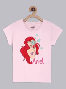 Kids Ville Girls Disney Princess Printed Cotton T-shirt