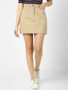 VASTRADO A-Line Pure Cotton Mini Skirt