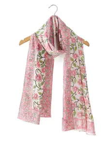 HANDICRAFT PALACE Women Flower Printed Cotton Scarf