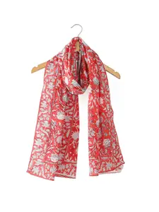 HANDICRAFT PALACE Women Flower Printed Cotton Scarf