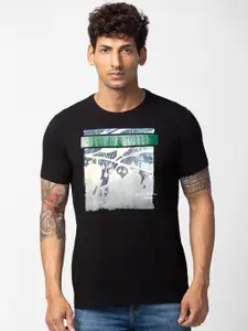 SPYKAR Men Printed Slim Fit Cotton T-shirt