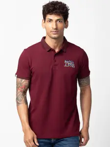 SPYKAR Men Polo Collar Slim Fit Cotton T-shirt