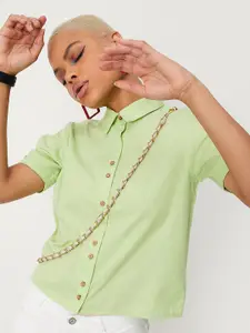 max Women Spread Collar Casual Shirt