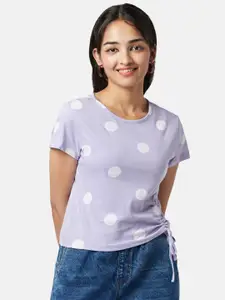 YU by Pantaloons Polka Dots Printed Round Neck Top