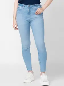 SPYKAR Women Super Skinny Fit High-Rise Light Fade Cotton Jeans