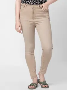 SPYKAR Women Skinny Fit High-Rise Light Fade Cotton Jeans