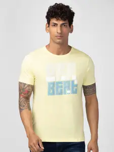 SPYKAR Men Cotton Typography Printed Slim Fit T-shirt