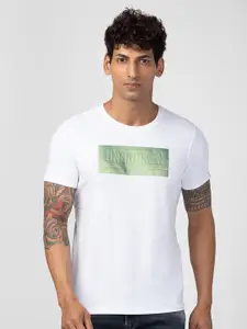 SPYKAR Men Cotton Typography Printed T-shirt