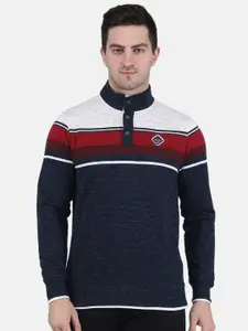 Monte Carlo Men Colourblocked Pullover Sweatshirt
