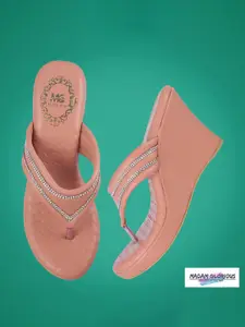 madam glorious Embellished Party Wedge Heels