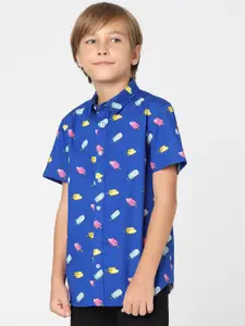 Jack & Jones Junior Boys Printed Cotton Casual Shirt