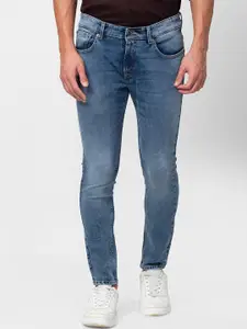 SPYKAR Men Blue Tapered Fit Heavy Fade Stretchable Cotton Jeans