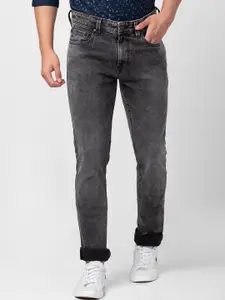 SPYKAR Men Slim Fit Low-Rise Heavy Fade Stretchable Cotton Jeans