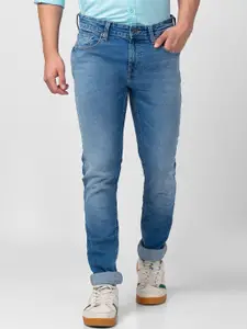 SPYKAR Men Slim Fit Low-Rise Heavy Fade Stretchable Cotton Jeans