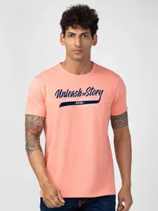 SPYKAR Men Typography Slim Fit T-shirt