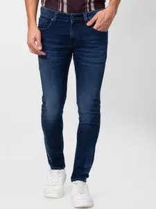 SPYKAR Men Slim Fit Low-Rise Light Fade Stretchable Cotton Jeans