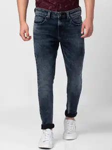 SPYKAR Men Tapered Fit Low Distress Heavy Fade Stretchable Cotton Jeans