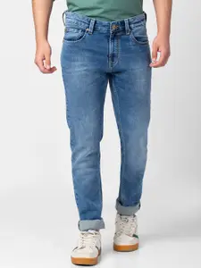 SPYKAR Men Slim Fit Low-Rise Light Fade Stretchable Cotton Jeans