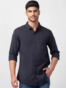 SPYKAR Men Grey Slim Fit Casual Shirt