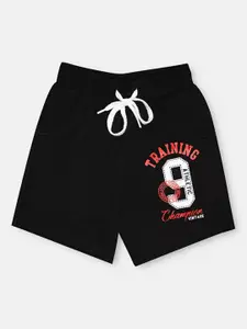 CHIMPRALA Boys Typography Printed Cotton Outdoor Shorts