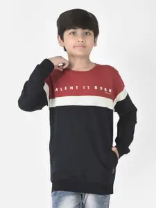 Crimsoune Club Boys Colourblocked Cotton Sweatshirt
