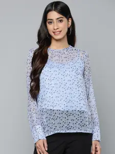 HERE&NOW Floral Print Crepe Top