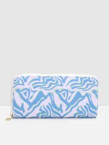 max Women Abstract Printed PU Two Fold Wallet