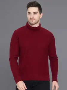 Club York Men Cable Knit Turtle Neck Acrylic Pullover